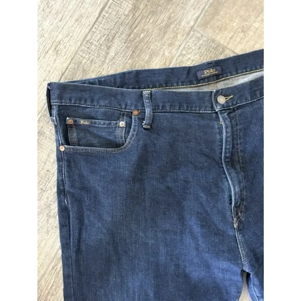 Polo Ralph Lauren Varick Slim Straight Jeans 44x32 Dark Wash Denim Men's Preppy